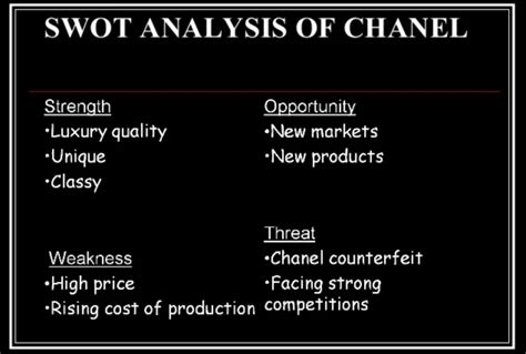 chanel swot analysis|Chanel SWOT & PESTLE Analysis .